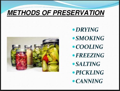 role of chemistry in food preservation