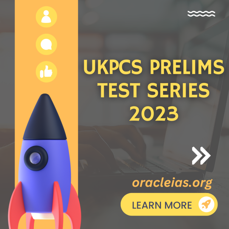 Ukpcs Upper Prelims Test Series Oracle Ias Oracle Ias