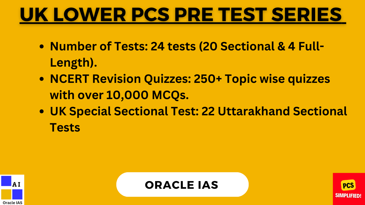 UKPSC Lower PCS Prelims test Series