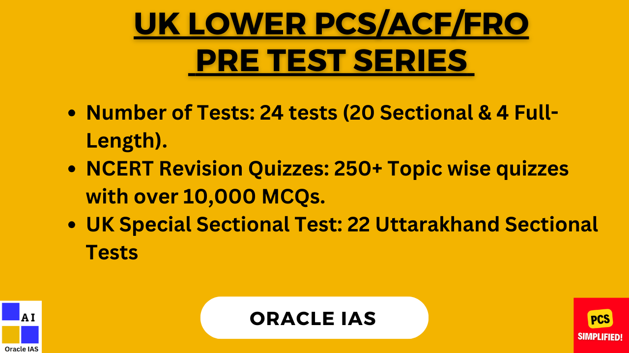 UKPSC Lower PCS Prelims test Series