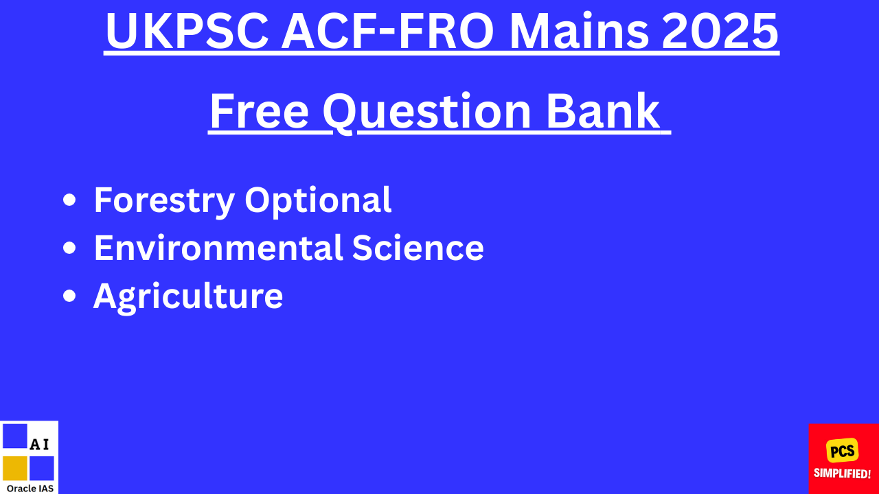 UKPSC ACF-FRO Mains 2025