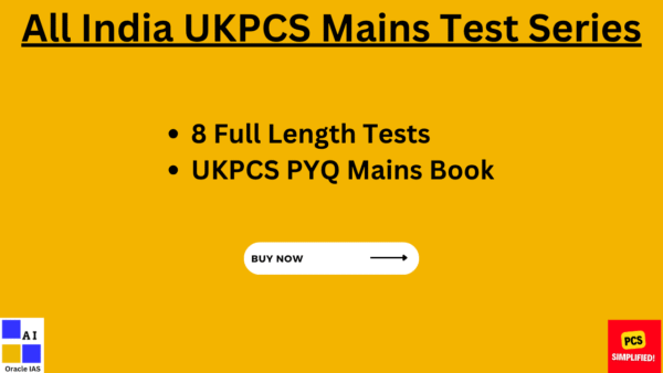 All India UKPCS Mains Mock Test Series (8 Tests) + PYQ Mains Book